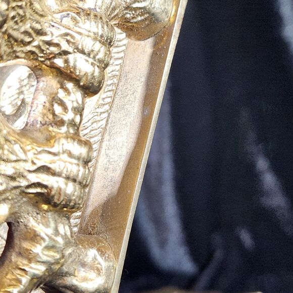 Brass Owl Bookends Set Figural Figurine w Book Holder Lip Ornate Vintage Korea - Picture 9 of 12